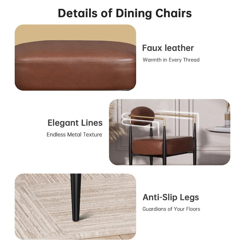 Chaise de salle à manger Boucle, chaise de salon avec coussin d'assise épais en peluche et cadre en métal élégant