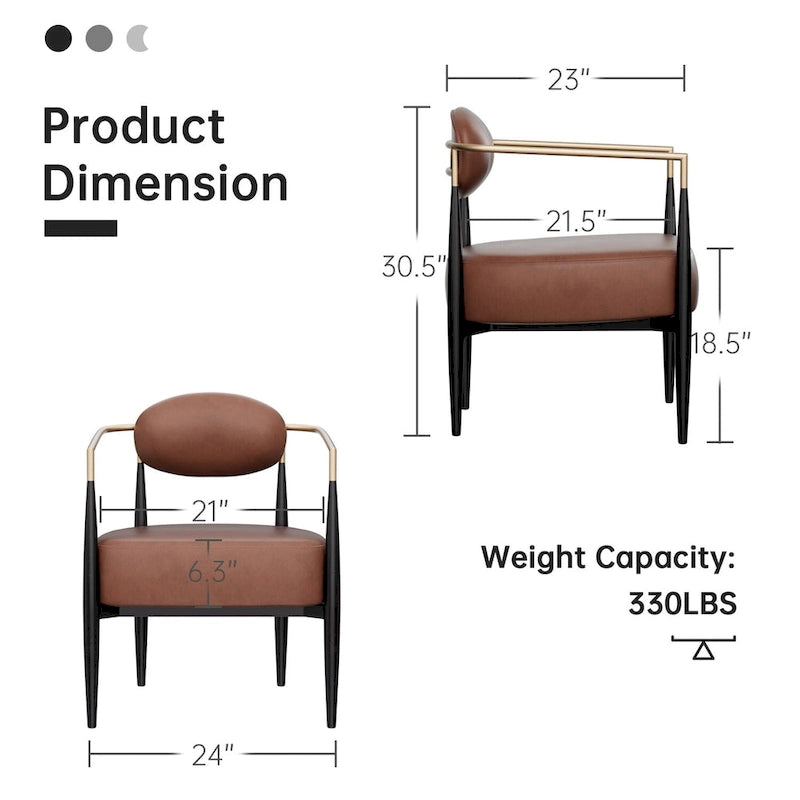 Chaise de salle à manger Boucle, chaise de salon avec coussin d'assise épais en peluche et cadre en métal élégant