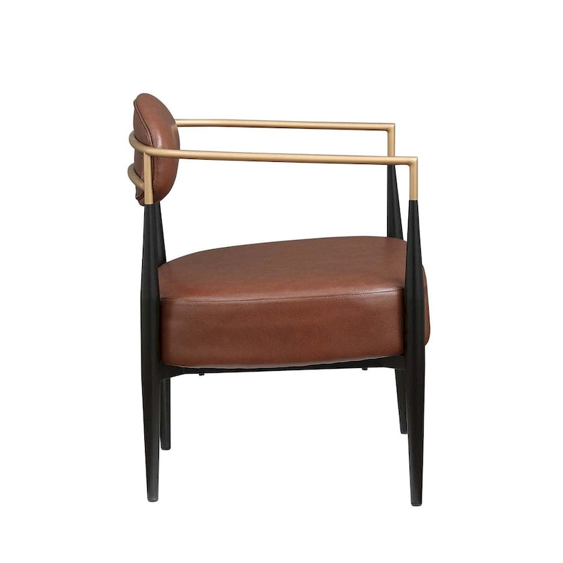 Chaise de salle à manger Boucle, chaise de salon avec coussin d'assise épais en peluche et cadre en métal élégant