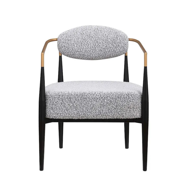 Chaise de salle à manger Boucle, chaise de salon avec coussin d'assise épais en peluche et cadre en métal élégant