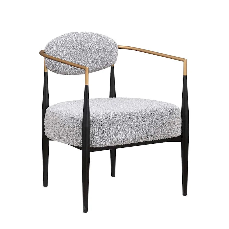 Chaise de salle à manger Boucle, chaise de salon avec coussin d'assise épais en peluche et cadre en métal élégant