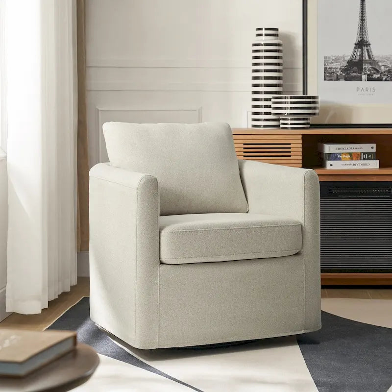 Fauteuil pivotant à 360 degrés de style moderne (avec housse amovible)