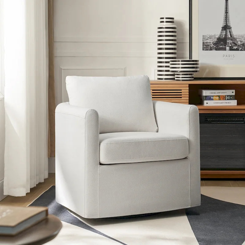 Fauteuil pivotant à 360 degrés de style moderne (avec housse amovible)