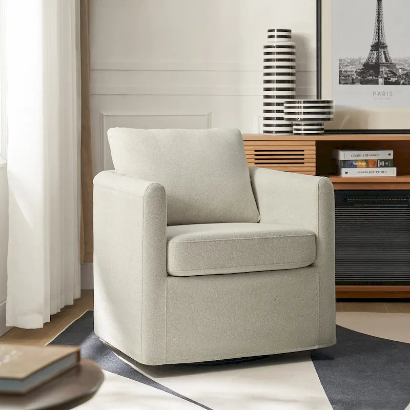 Fauteuil pivotant à 360 degrés de style moderne (avec housse amovible)