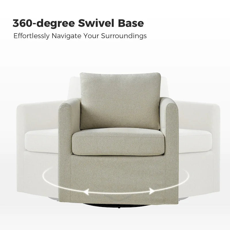 Fauteuil pivotant à 360 degrés de style moderne (avec housse amovible)