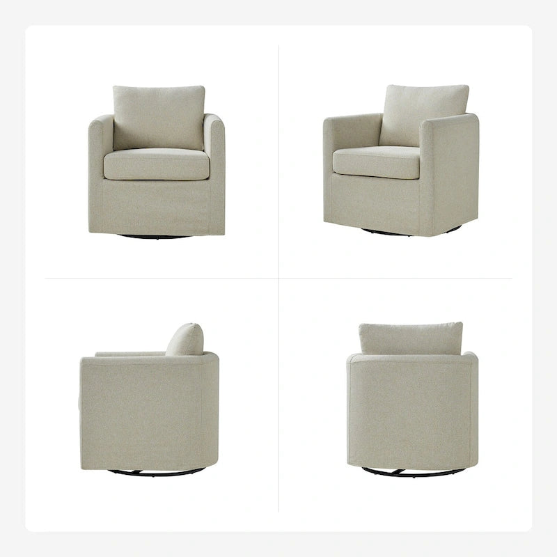 Fauteuil pivotant à 360 degrés de style moderne (avec housse amovible)