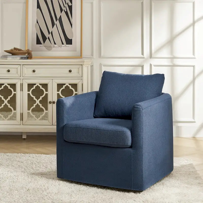 Fauteuil pivotant à 360 degrés de style moderne (avec housse amovible)