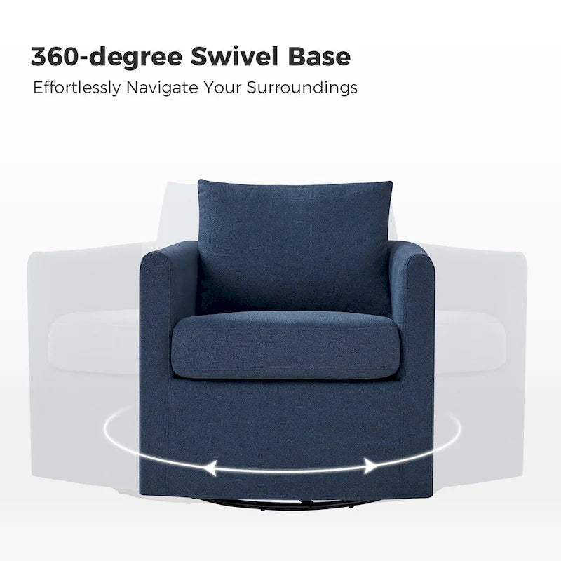 Fauteuil pivotant à 360 degrés de style moderne (avec housse amovible)