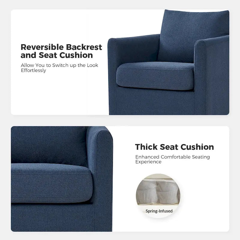 Fauteuil pivotant à 360 degrés de style moderne (avec housse amovible)