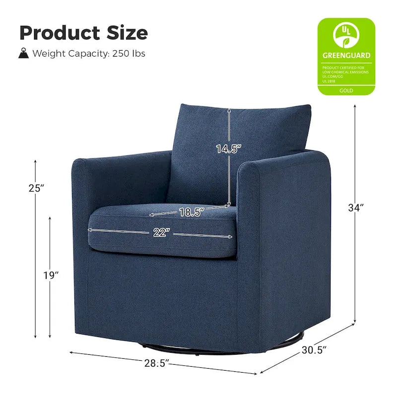 Fauteuil pivotant à 360 degrés de style moderne (avec housse amovible)