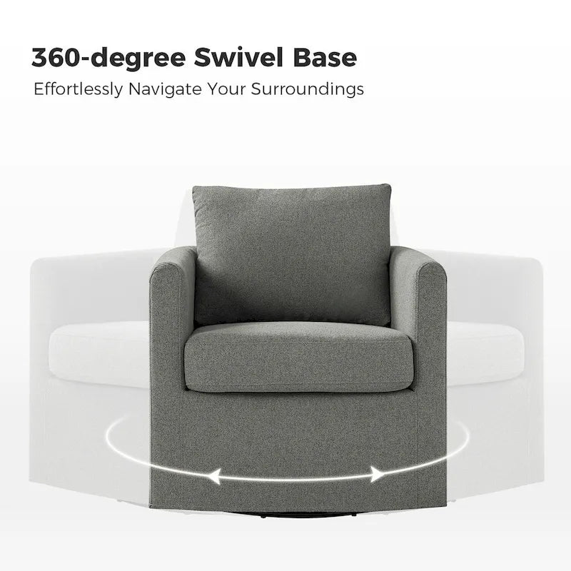 Fauteuil pivotant à 360 degrés de style moderne (avec housse amovible)
