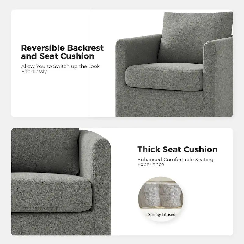 Fauteuil pivotant à 360 degrés de style moderne (avec housse amovible)