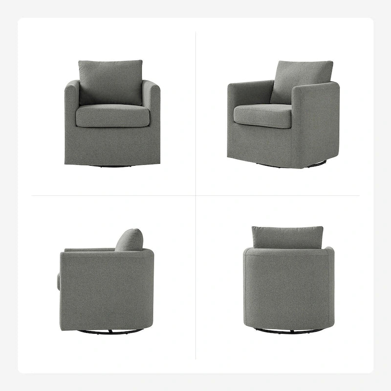 Fauteuil pivotant à 360 degrés de style moderne (avec housse amovible)