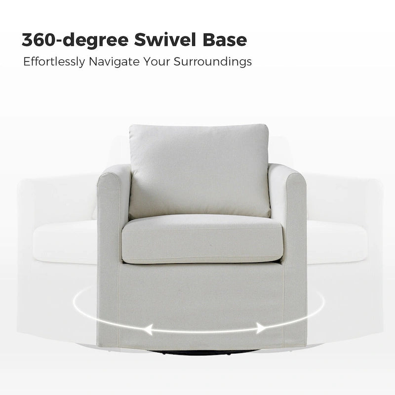 Fauteuil pivotant à 360 degrés de style moderne (avec housse amovible)