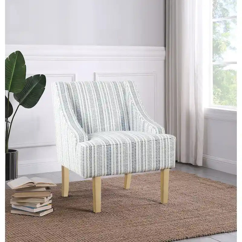 Fauteuil de détente classique avec accoudoirs incurvés