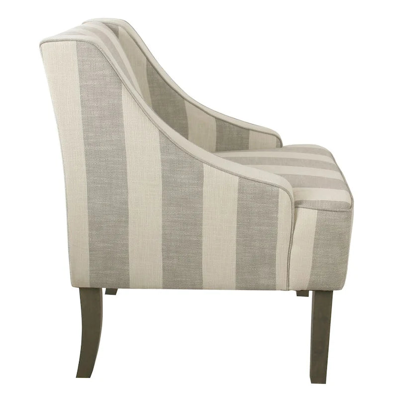 Fauteuil de détente classique avec accoudoirs incurvés