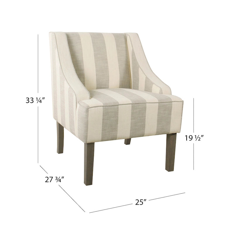 Fauteuil de détente classique avec accoudoirs incurvés