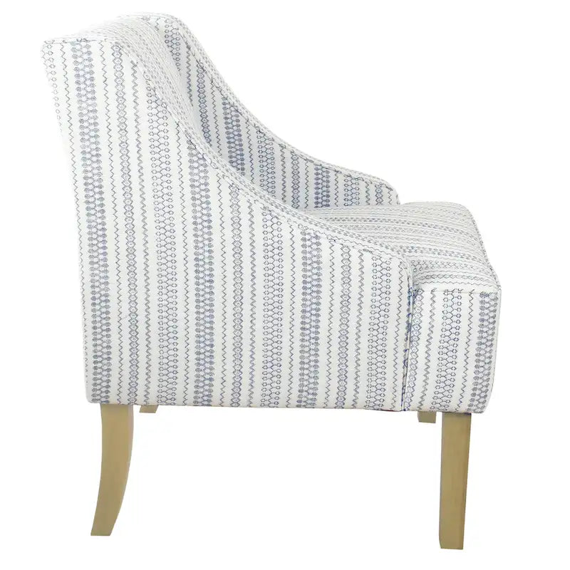 Fauteuil de détente classique avec accoudoirs incurvés