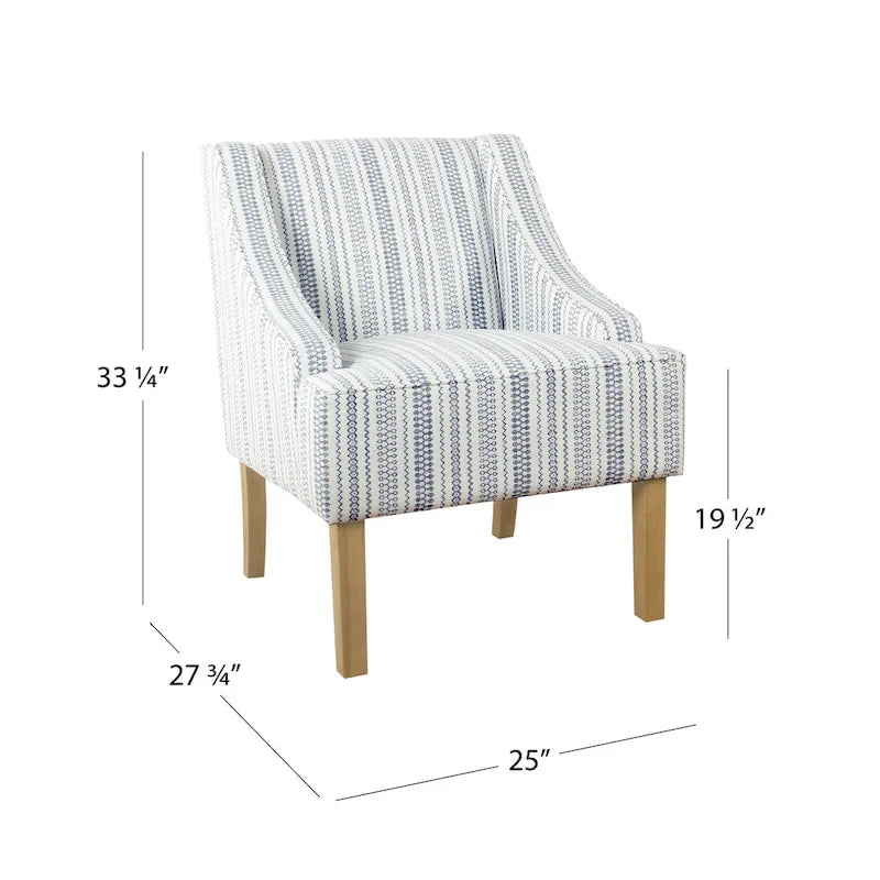Fauteuil de détente classique avec accoudoirs incurvés