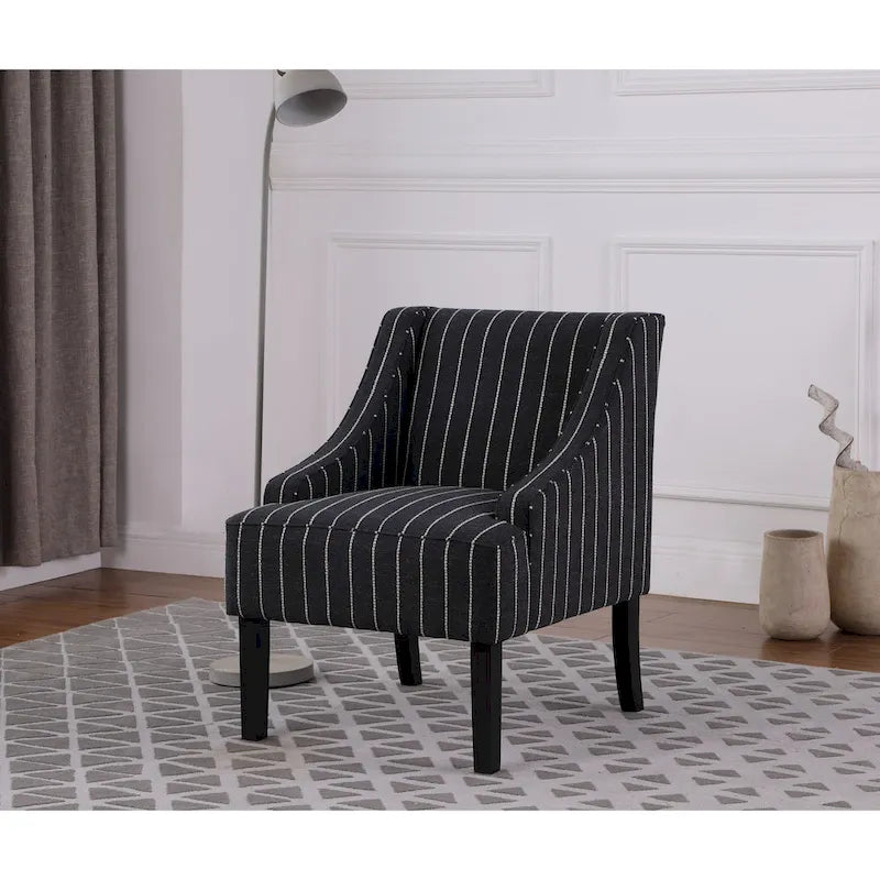 Fauteuil de détente classique avec accoudoirs incurvés