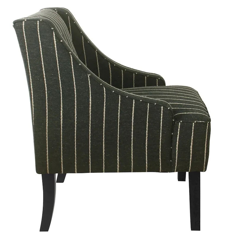 Fauteuil de détente classique avec accoudoirs incurvés