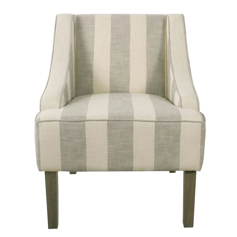 Fauteuil de détente classique avec accoudoirs incurvés