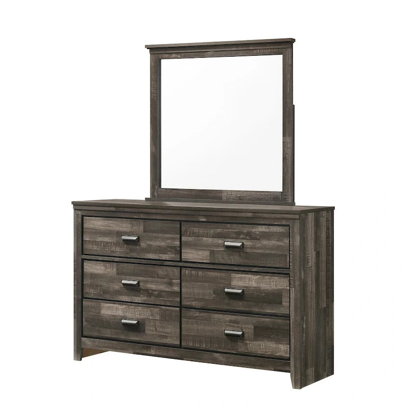 Ensemble de chambre trois pièces marron avec plateforme