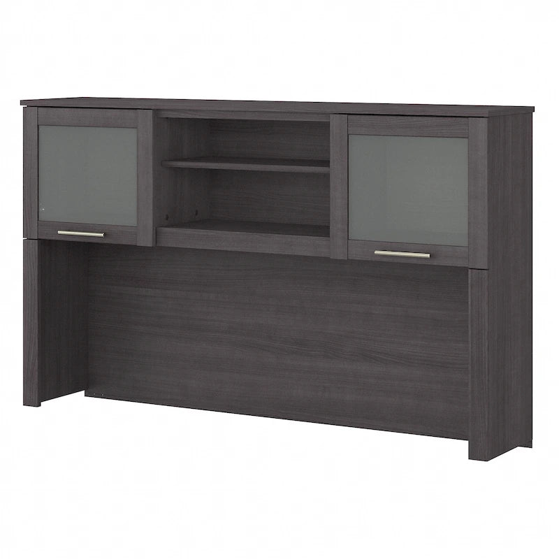 Bureau d'angle et étagère - 59,09 L x 12,50 l x 35,69 H