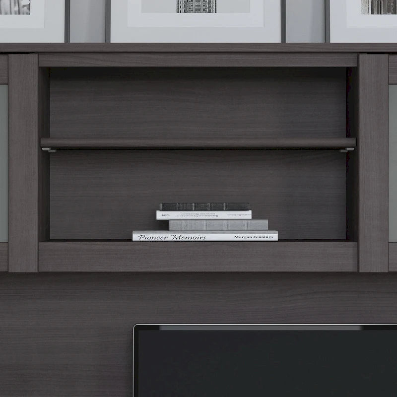 Bureau d'angle et étagère - 59,09 L x 12,50 l x 35,69 H