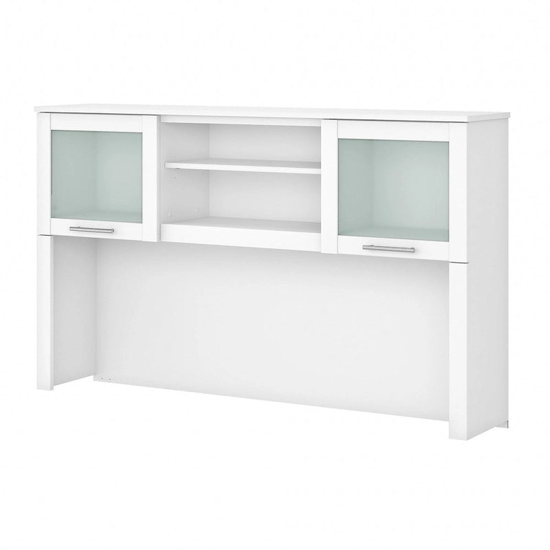 Bureau d'angle et étagère - 59,09 L x 12,50 l x 35,69 H