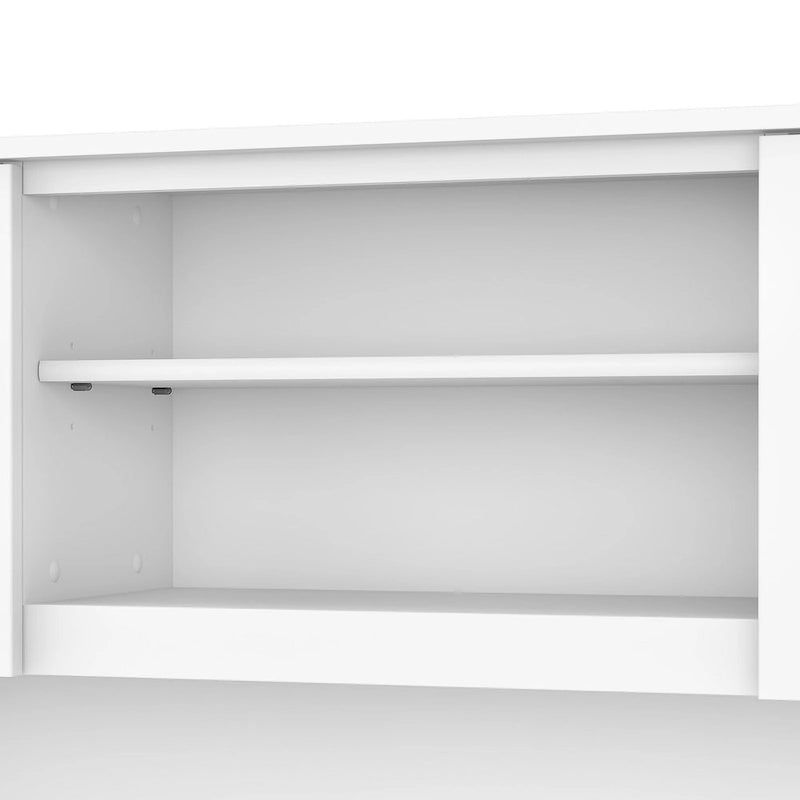 Bureau d'angle et étagère - 59,09 L x 12,50 l x 35,69 H
