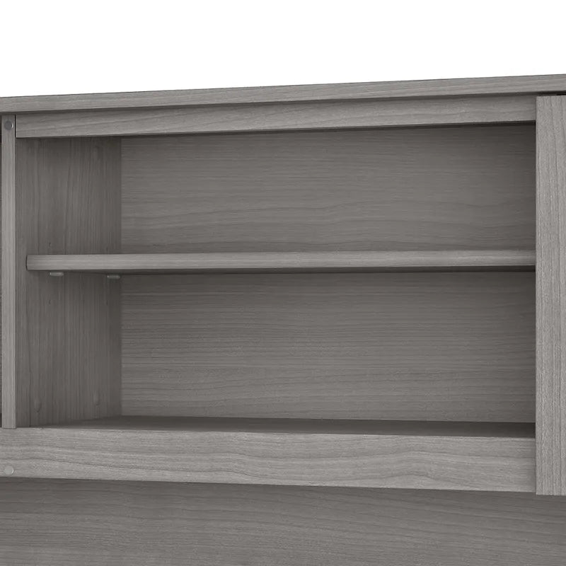 Bureau d'angle et étagère - 59,09 L x 12,50 l x 35,69 H