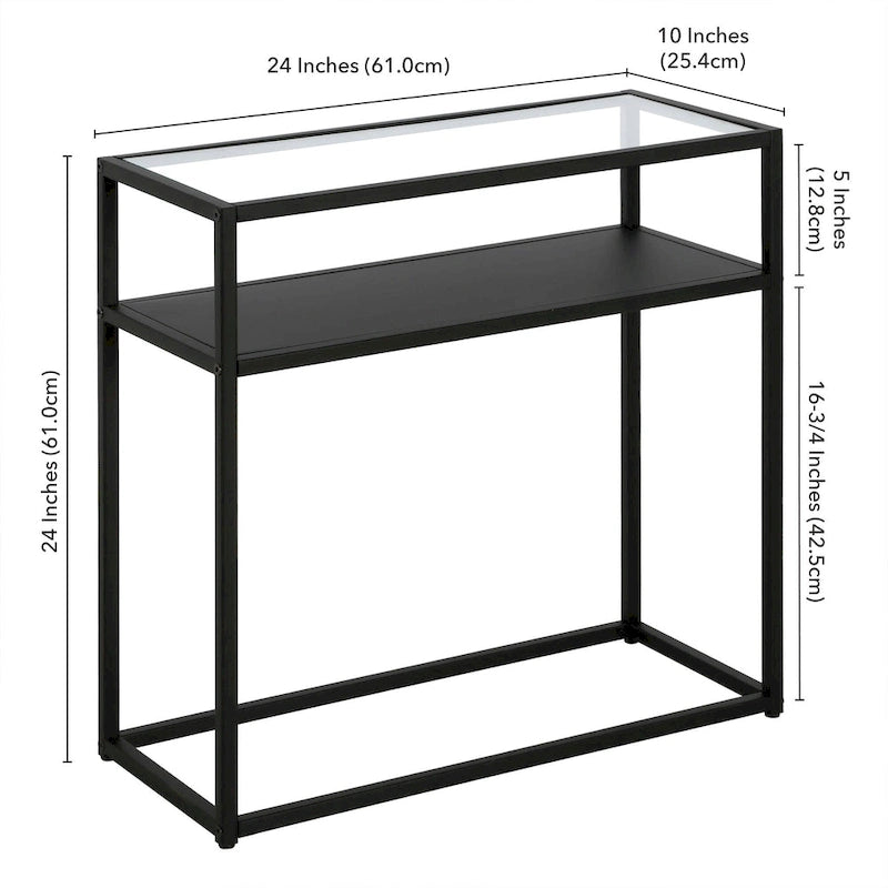 Table d'appoint rectangulaire de 24 pouces de large