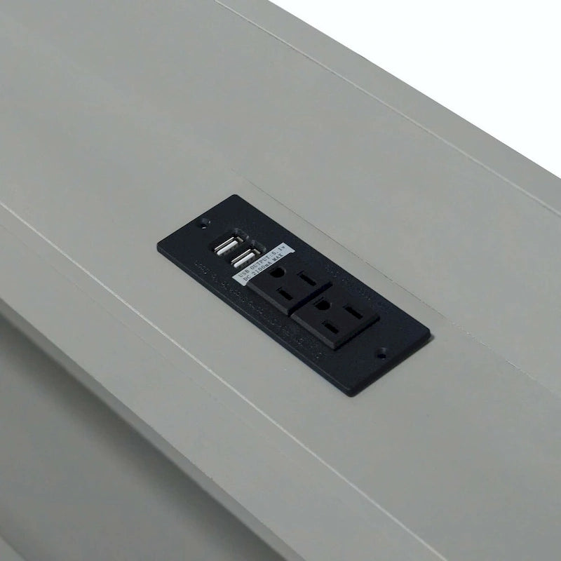 Lit plateforme XL avec tête de lit LED et lit gigogne coulissant