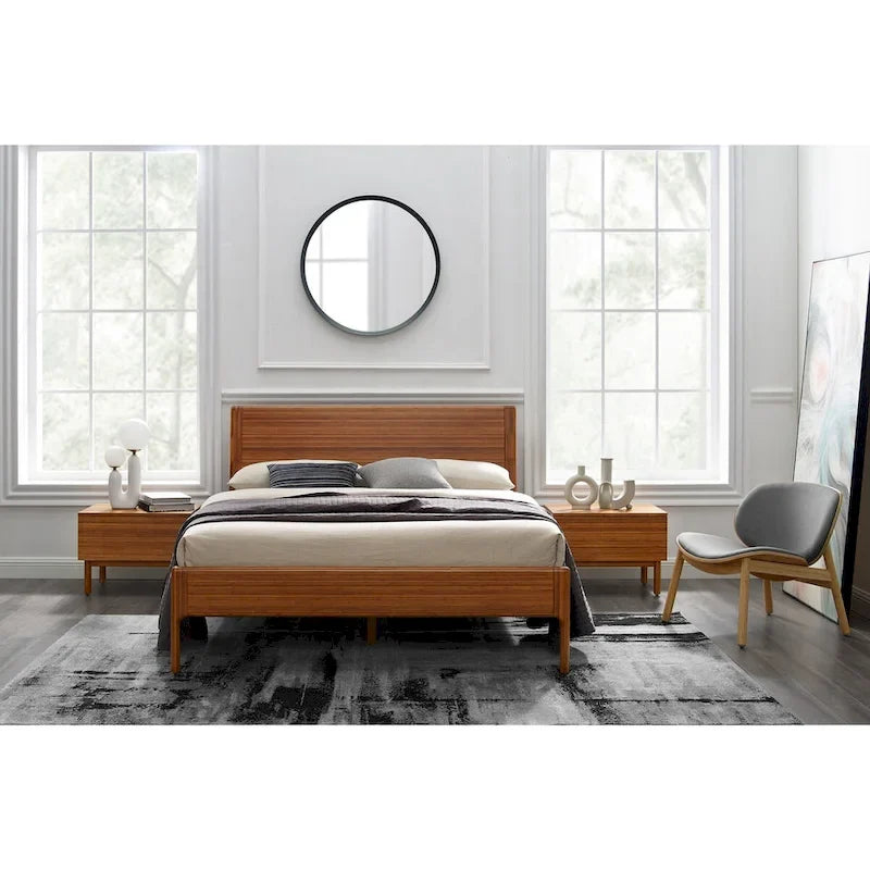 Lit plate-forme King-Size, finition cuivre