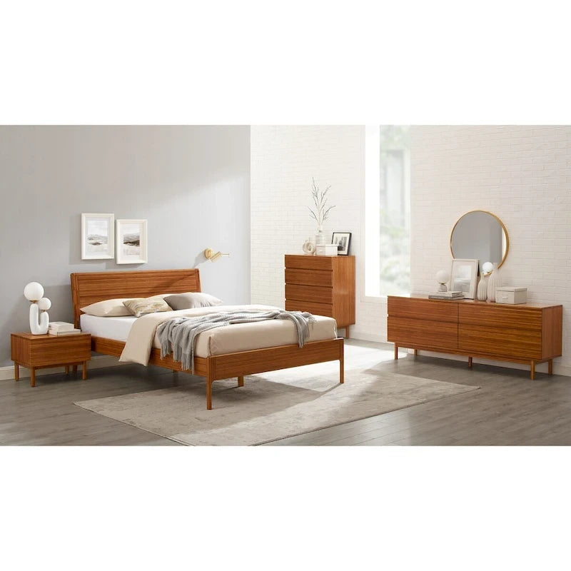 Lit plate-forme King-Size, finition cuivre