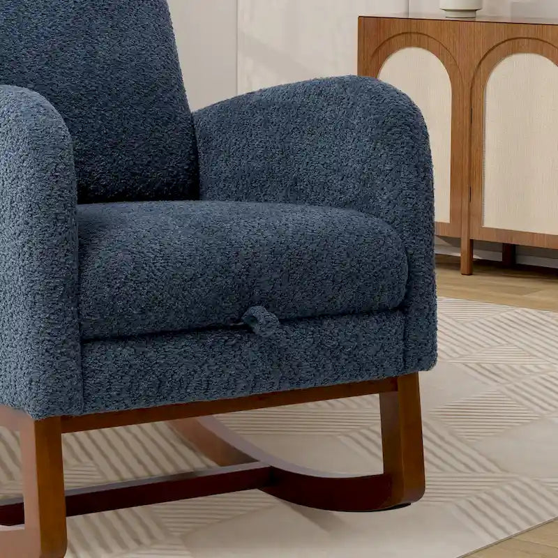 Fauteuil à bascule à dossier haut avec repose-pieds rétractable