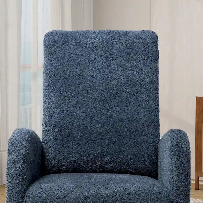 Fauteuil à bascule à dossier haut avec repose-pieds rétractable