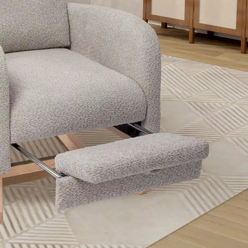Fauteuil à bascule à dossier haut avec repose-pieds rétractable