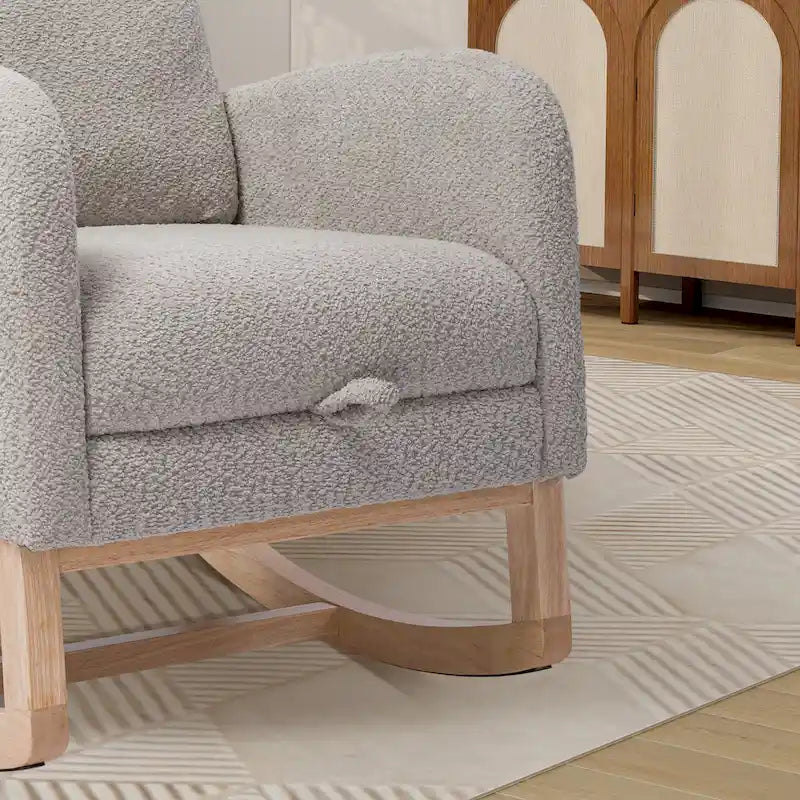 Fauteuil à bascule à dossier haut avec repose-pieds rétractable