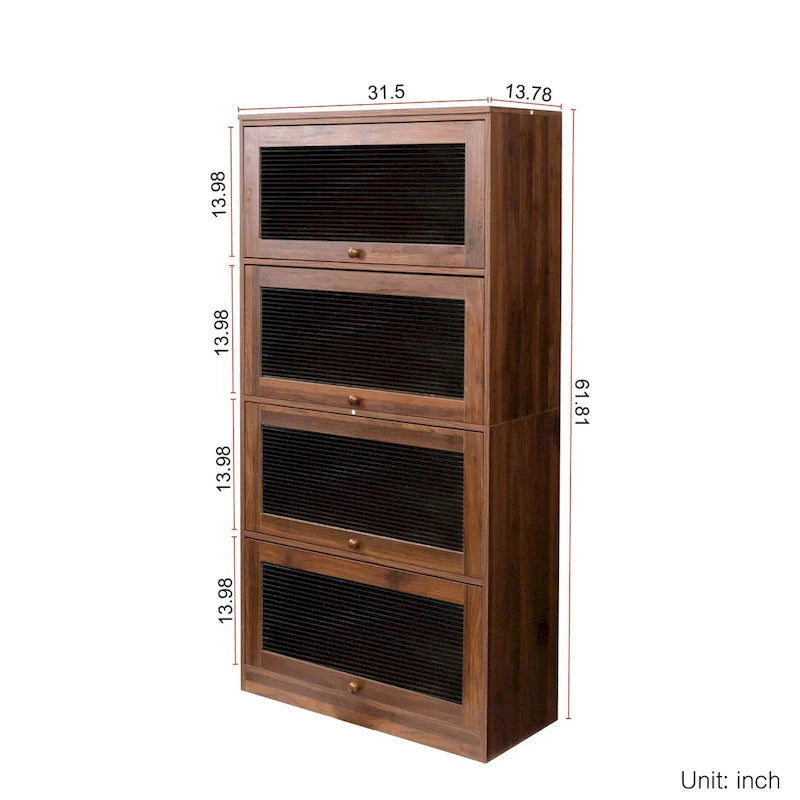 Casiers de bureau à porte vitrée