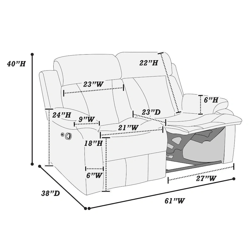 Fauteuil inclinable/Canapé deux places