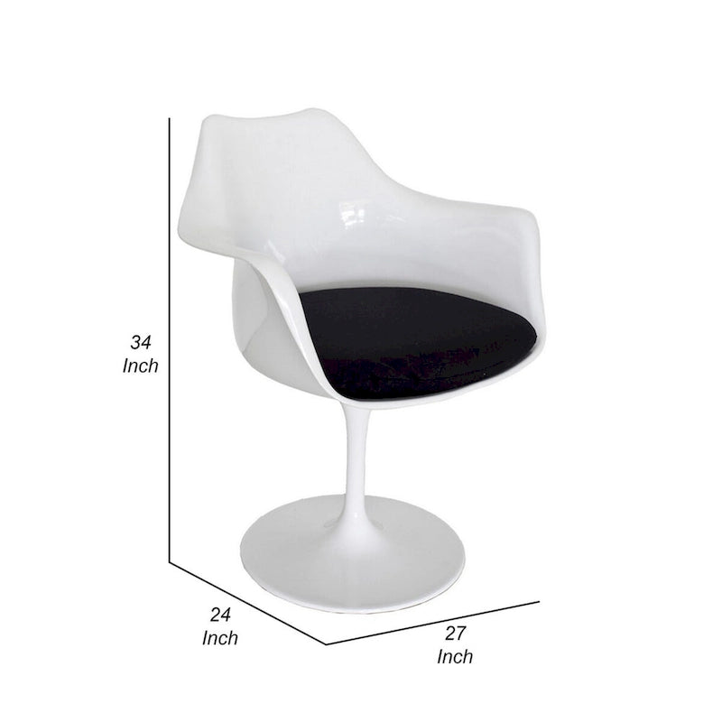 Chaise de salle à manger pivotante, design unique et ingénieux, base ronde blanche